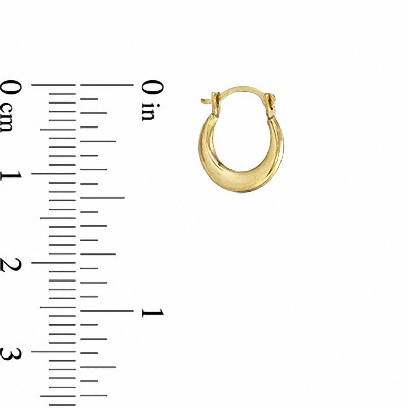 Child's Polished Hoop Earrings in 14K Gold