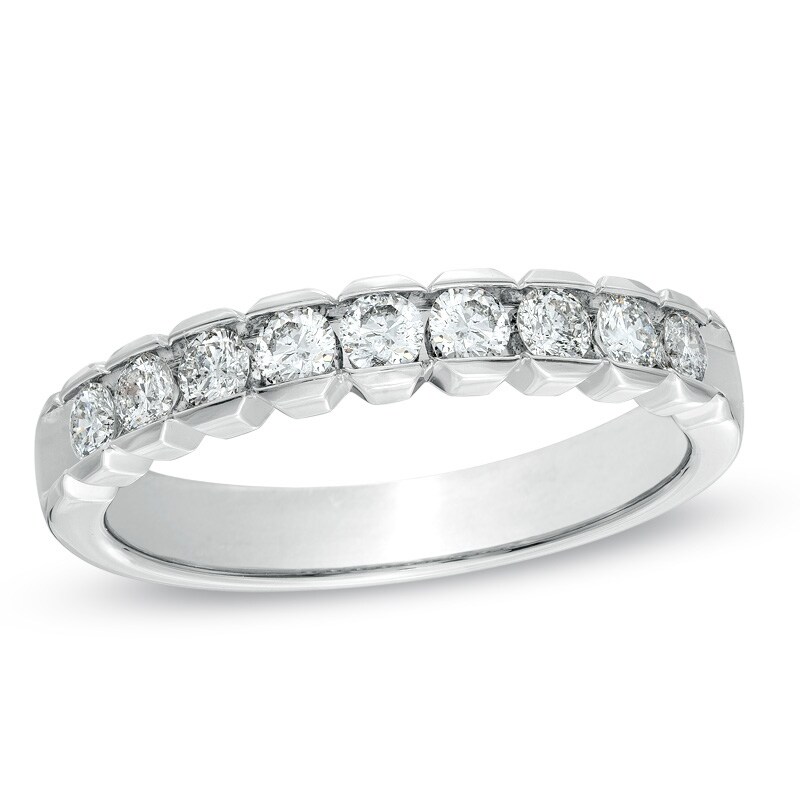 1/2 CT. T.W. Diamond Anniversary Band in 14K White Gold