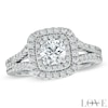 Thumbnail Image 0 of Vera Wang Love Collection 1-1/2 CT. T.W. Diamond Frame Split Shank Engagement Ring in 14K White Gold