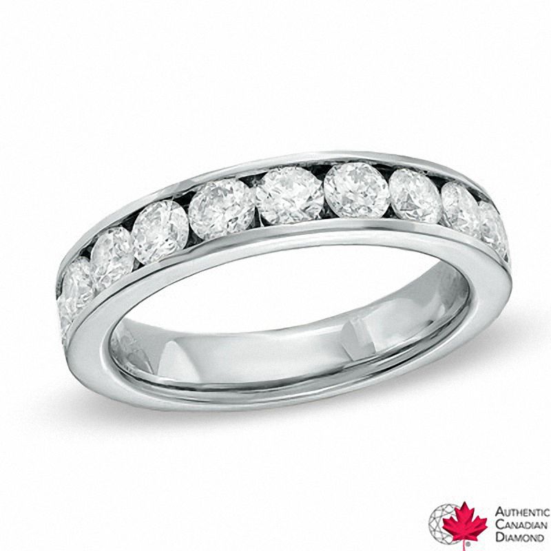 1 CT. T.W. Certified Canadian Diamond Anniversary Band in 14K White Gold (I/I1)