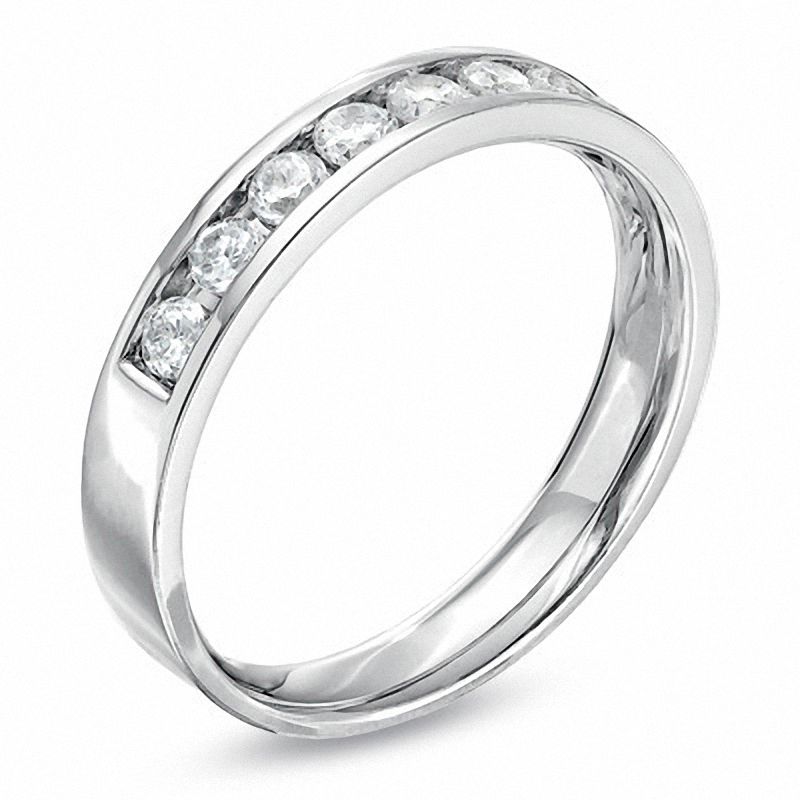 Main Image 2 of 1/2 CT. T.W. Certified Canadian Diamond Anniversary Band in 14K White Gold (I/I1)