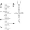 Thumbnail Image 1 of 1/5 CT. T.W. Elongated Oval Diamond Cross Pendant in 10K White Gold