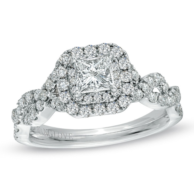 Petite Twist Diamond Engagement Ring in 14k White Gold (1/10 ct. tw.)