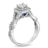 Thumbnail Image 2 of Vera Wang Love Collection 1 CT. T.W. Princess-Cut Diamond Double Frame Twist Engagement Ring in 14K White Gold