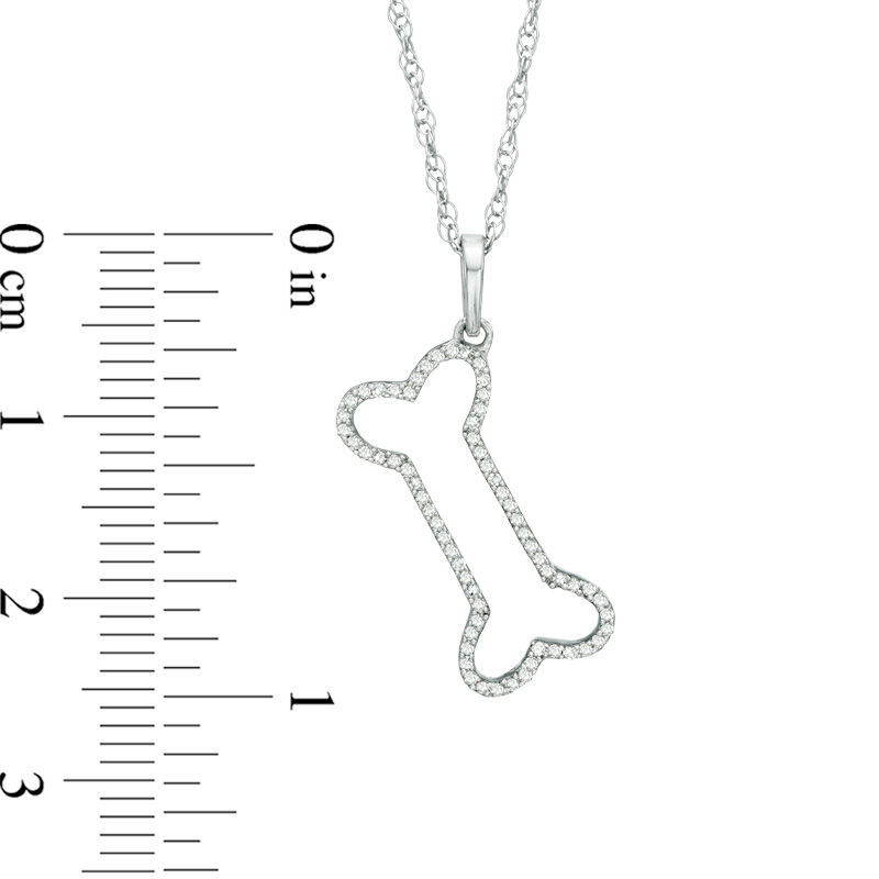 Diamond dog bone shop necklace