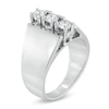 1/2 CT. T.W. Diamond Three Stone Linear Ring in 14K White Gold