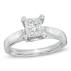 Celebration Ideal 1 CT. Princess-Cut Diamond Solitaire Engagement Ring in 14K White Gold (J/I1)