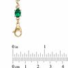 Thumbnail Image 3 of Oval Lab-Created Emerald and Diamond Accent Swirl Bracelet in Sterling Silver with 14K Gold Plate - 7.25"