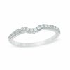Thumbnail Image 0 of 1/4 CT. T.W. Diamond Contour Wedding Band in 14K White Gold