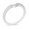 Thumbnail Image 1 of 1/4 CT. T.W. Diamond Contour Wedding Band in 14K White Gold