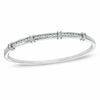 Thumbnail Image 0 of Lab-Created White Sapphire Bangle in Sterling Silver - 7"
