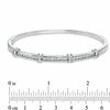 Thumbnail Image 1 of Lab-Created White Sapphire Bangle in Sterling Silver - 7"