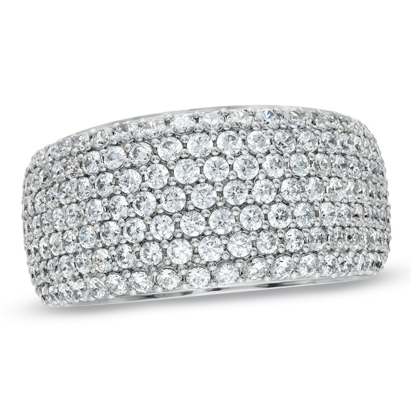 Main Image 1 of 2 CT. T.W. Diamond Multi-Row Pavé Band in 14K White Gold