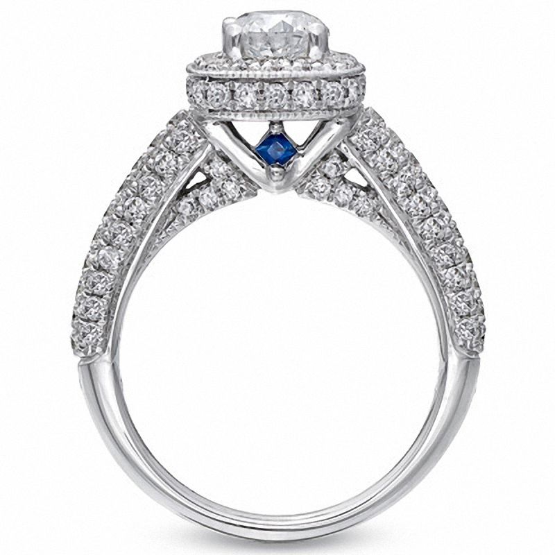 Main Image 2 of Vera Wang Love Collection 2 CT. T.W. Diamond Frame Engagement Ring in 14K White Gold
