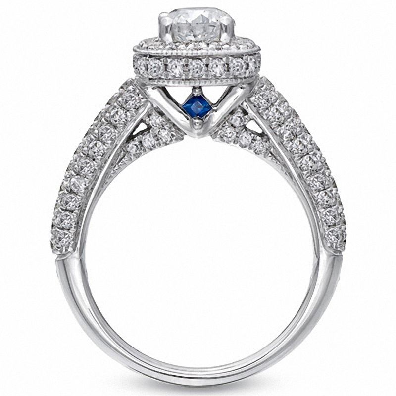 Vera Wang Love Collection 2 CT. T.W. Diamond Frame Engagement Ring in 14K White Gold