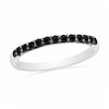 Thumbnail Image 1 of 1/4 CT. T.W. Black Diamond Band in 10K White Gold