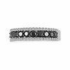 Thumbnail Image 2 of 1 CT. T.W. Enhanced Black and White Diamond Stripe Band in 10K White Gold