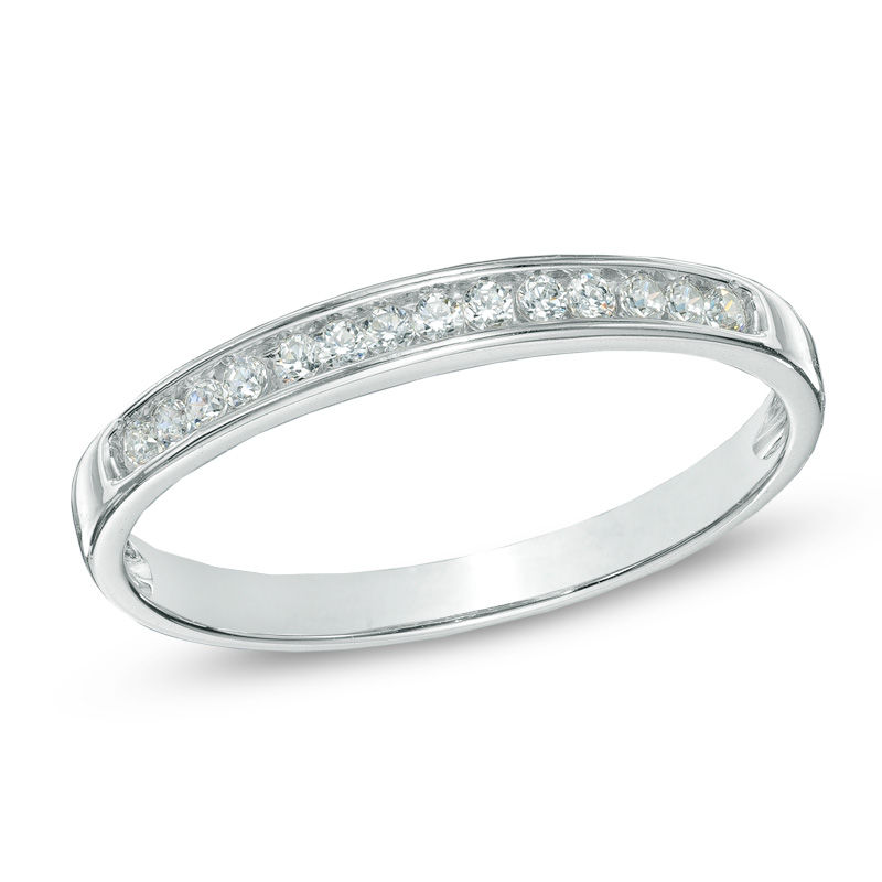 1 10 CT. T.W. Diamond Anniversary Band in Sterling Silver Zales