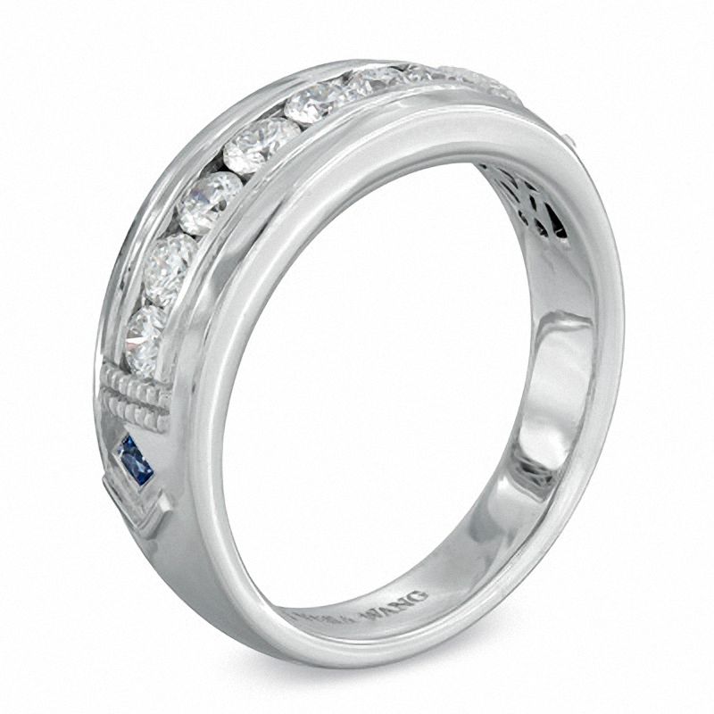 Vera Wang Love Collection Men's 3/4 CT. T.W. Diamond Wedding Band in 14K White Gold