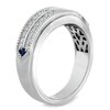 Thumbnail Image 1 of Vera Wang Love Collection Men's 5/8 CT. T.W. Diamond Double Row Wedding Band in 14K White Gold