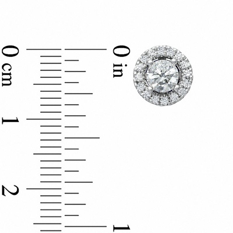 Main Image 2 of Vera Wang Love Collection 3/4 CT. T.W. Diamond Frame Stud Earrings in 14K White Gold