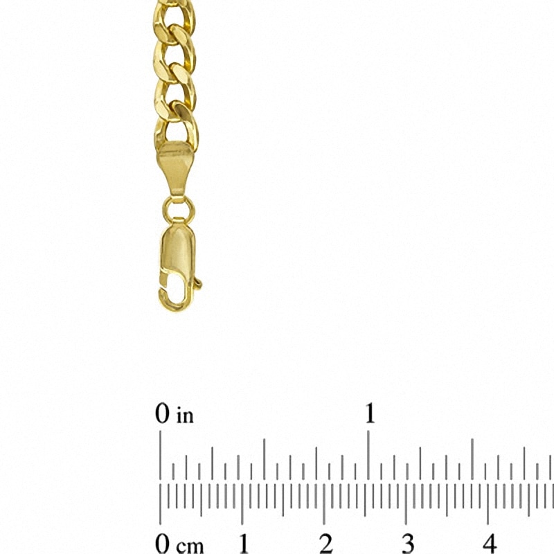 Men's 6.0mm Diamond-Cut Curb Chain Bracelet in 14K Gold - 8.5"