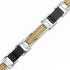 Thumbnail Image 0 of Men's Cable Bracelet in Tri-Tone Stainless Steel - 8.25"
