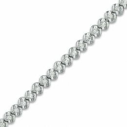 1 CT. T.W. Diamond Bracelet in 10K White Gold - 7.25"
