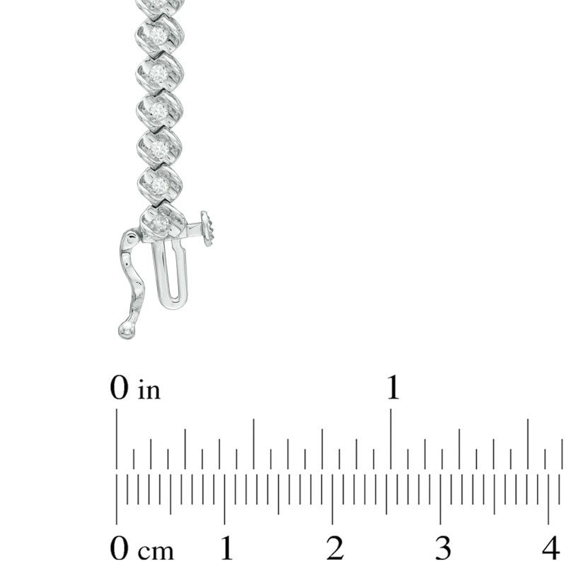 Main Image 2 of 1 CT. T.W. Diamond Bracelet in 10K White Gold - 7.25"
