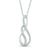 Thumbnail Image 1 of 1/10 CT. T.W. Diamond Swirl Infinity Pendant in Sterling Silver
