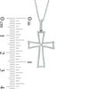 Thumbnail Image 1 of 1/5 CT. T.W. Diamond Cross Cutout Pendant in Sterling Silver