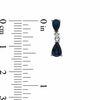 Thumbnail Image 2 of Pear-Shaped Sapphire and Diamond Accent Drop Earrings in 14K White Gold
