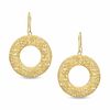 Textured Circle Earrings in 14K Gold