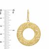 Textured Circle Earrings in 14K Gold