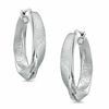 Charles Garnier 30mm Twist Hoop Earrings in Sterling Silver