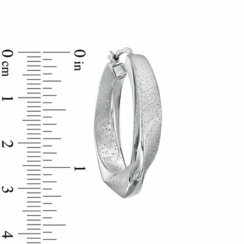 Charles Garnier 30mm Twist Hoop Earrings in Sterling Silver