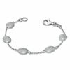 Thumbnail Image 2 of Charles Garnier Oval Station Bracelet in Sterling Silver - 7.25"