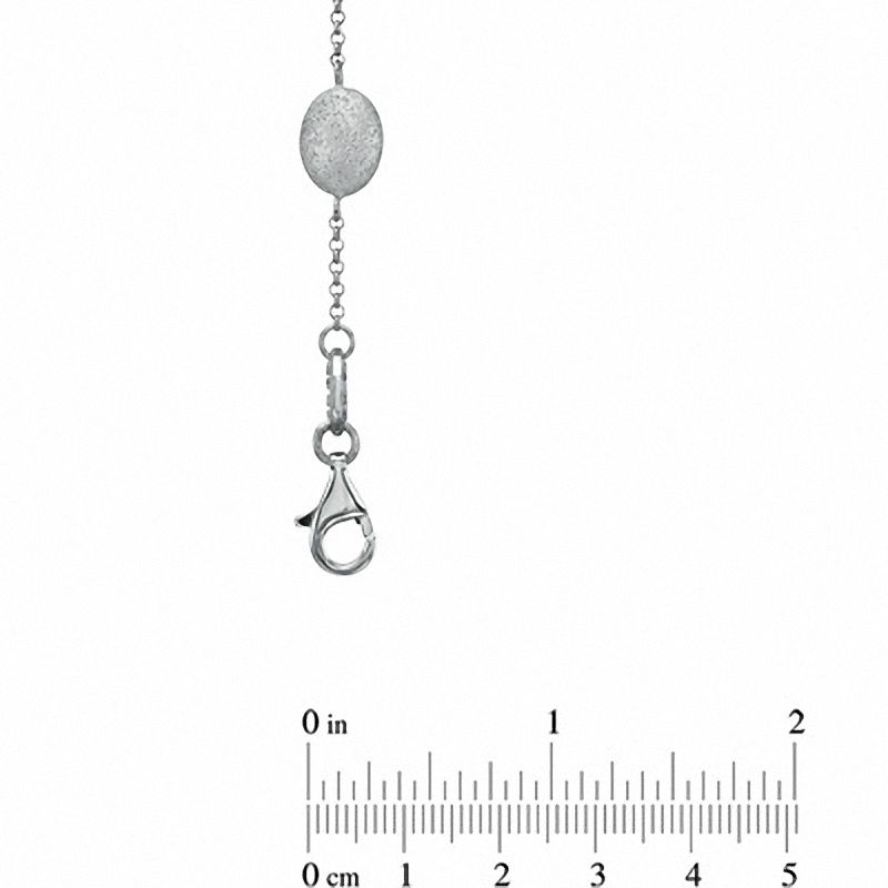 Main Image 3 of Charles Garnier Oval Station Bracelet in Sterling Silver - 7.25"