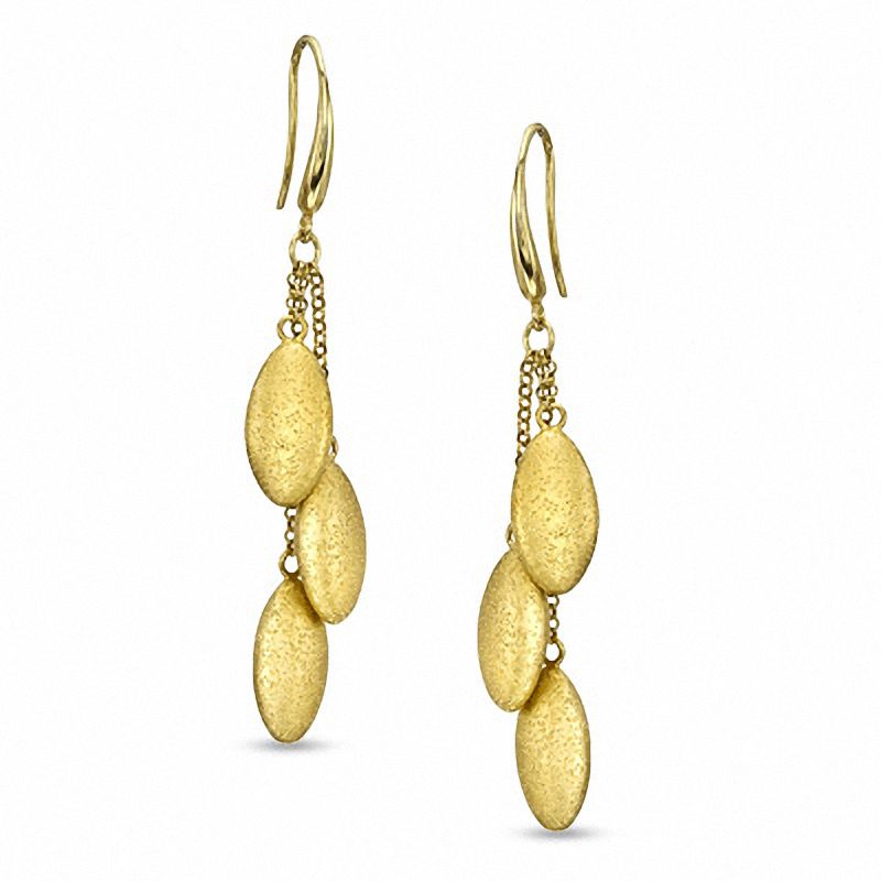 Charles Garnier Triple Oval Drop Earrings in Sterling Silver with 18K Gold Plate