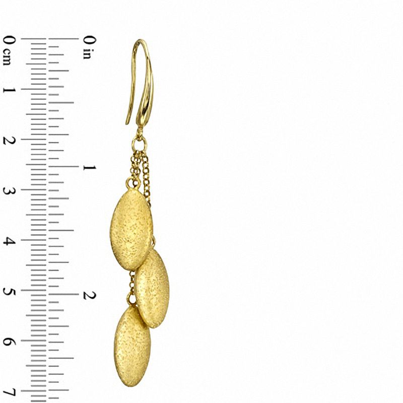 Charles Garnier Triple Oval Drop Earrings in Sterling Silver with 18K Gold Plate
