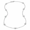 Thumbnail Image 2 of Charles Garnier Oval Station Necklace in Sterling Silver - 25"