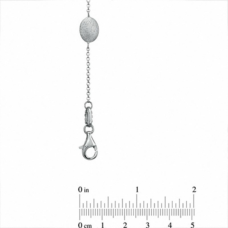 Main Image 3 of Charles Garnier Oval Station Necklace in Sterling Silver - 25"