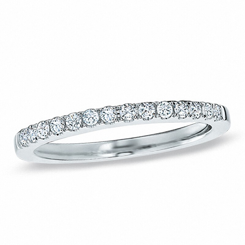 Celebration Ideal 1/4 CT. T.W. Diamond Wedding Band in 14K White Gold (I/SI2)