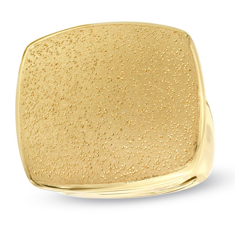 Charles Garnier Bold Cushion Ring in Sterling Silver with 18K Gold Plate
