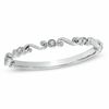 Thumbnail Image 0 of Stackable Diamond Accent Scroll Ring in 10K White Gold