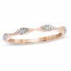 Thumbnail Image 1 of Stackable Diamond Accent Station Ring in 10K Rose Gold