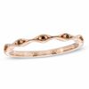 Thumbnail Image 1 of Stackable Black Diamond Accent Three Stone Ring in 10K Rose Gold
