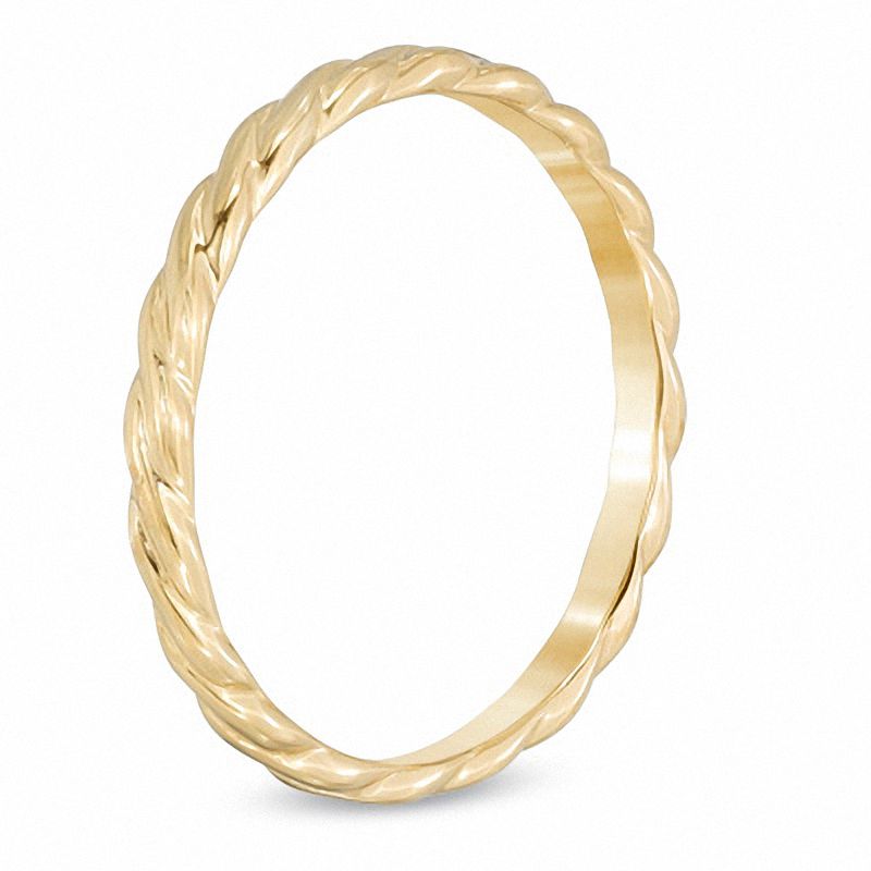 Stackable Twist Ring in 10K Gold