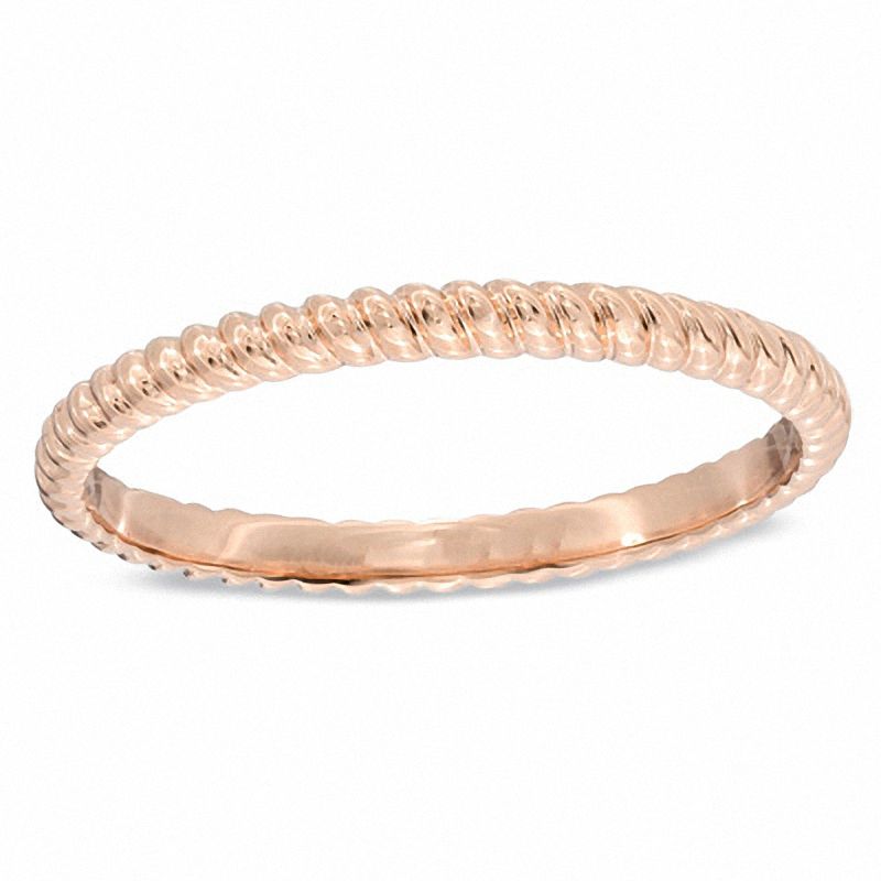 Main Image 1 of Stackable Rope Ring in 10K Rose Gold