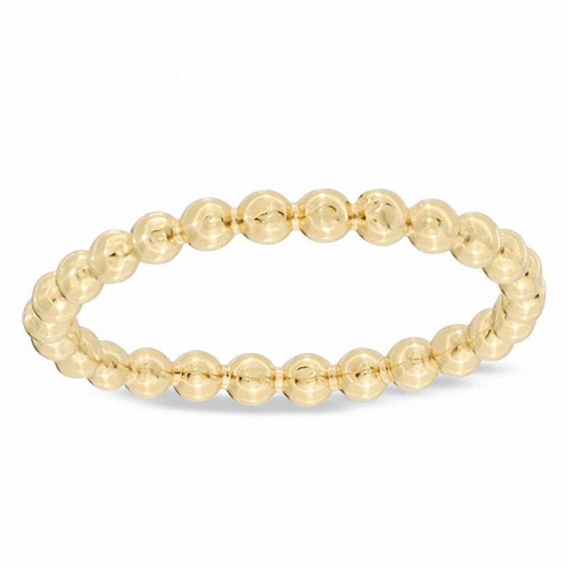 Main Image 1 of Stackable Beaded Ring in 10K Gold